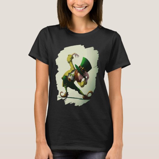 T-shirt Leprechaun Dabbing Dancing Dance St Patricks Day (Devant)