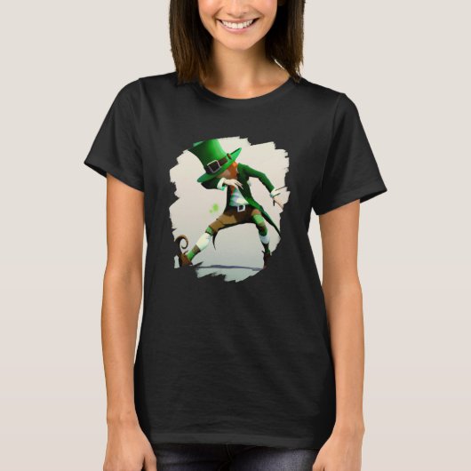 T-shirt Leprechaun Dabbing Dancing Dance St Patricks Day   (Devant)