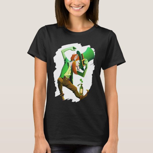 T-shirt Leprechaun Dabbing Dancing Dance St Patricks Day (Devant)