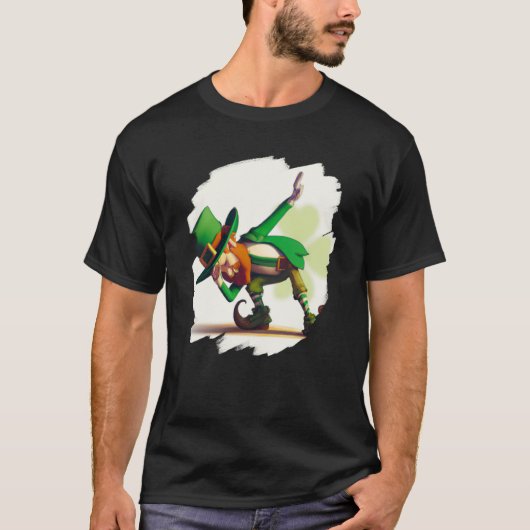 T-shirt Leprechaun Dabbing Dancing Dance St Patricks Day (Devant)
