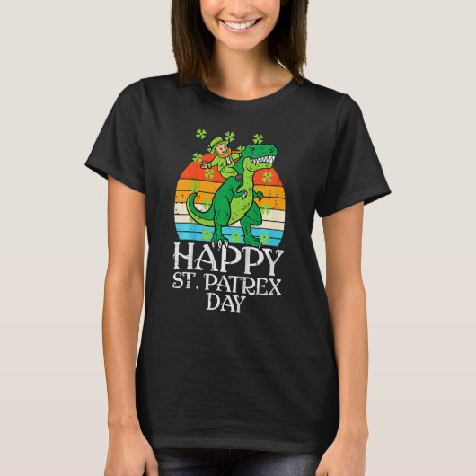 T-shirt Leprechaun Dino Happy St Patrex Patricks Day Toddl (Devant)