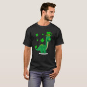 T-shirt Leprechaun Dinosaur Shamrock St Patricks Day Anima (Devant entier)