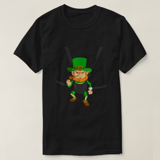 T-shirt leprechaun en chemise porte bébé drôles st paddles (Design devant)