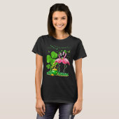 T-shirt Leprechaun Hat Flamingo Shamrock St Patricks Day B (Devant entier)