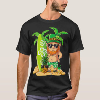T-shirt Leprechaun Hawaiian Surfing de Saint Patrick