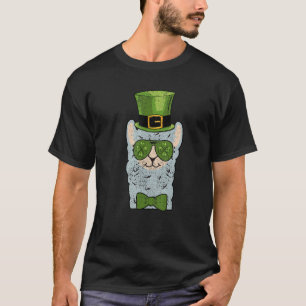 T-shirt Leprechaun Llama Head Alpaca Jour de la Saint Patr