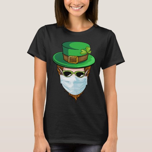T-shirt Leprechaun Masque Visage Joyeux St Patrick's Day 2 (Devant)