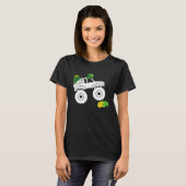 T-shirt Leprechaun Monster Truck Shamrock St Patrick Day B (Devant entier)