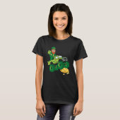 T-shirt Leprechaun Monster Truck Shamrock St Patrick Day B (Devant entier)