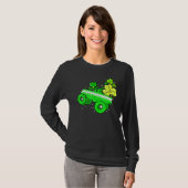 T-shirt Leprechaun Monster Truck Shamrock St Patrick Day B (Devant entier)