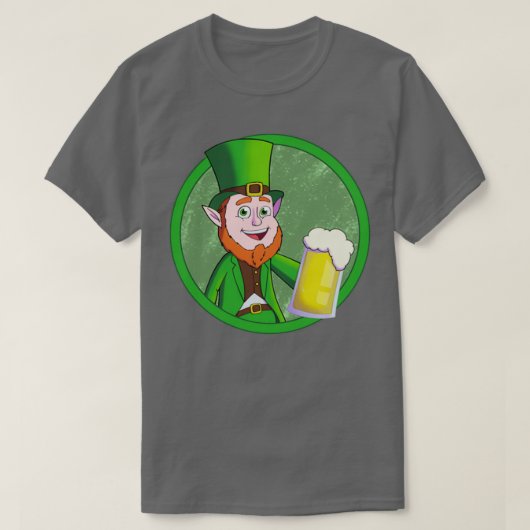 T-shirt Leprechaun propose un verre (Design devant)
