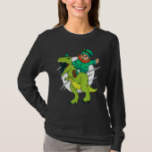 T-shirt Leprechaun Riding A T Rex Dinosaur Funny St Patric (Devant)