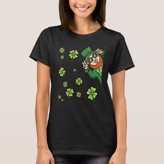 T-shirt Leprechaun Saint Patricks Day Garçons Enfants Femm (Devant)