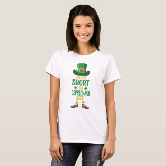 T-shirt Leprechaun taille pas courte St Patrick's Day (Devant entier)