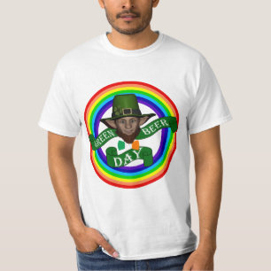 T-shirt Leprechaun vert et arc-en-ciel double