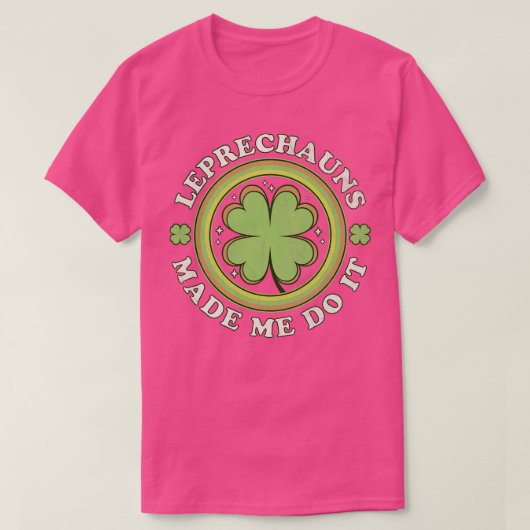 T-shirt Leprechauns M'A Fait Faire Vert Clocher Saint Patr (Design devant)