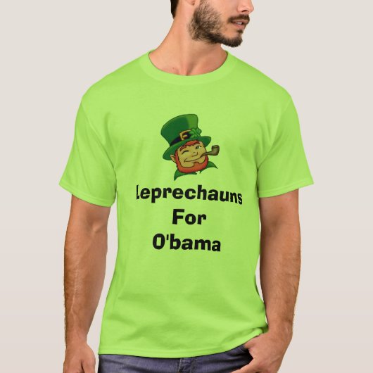 T-shirt LeprechaunsForO'bama (Devant)