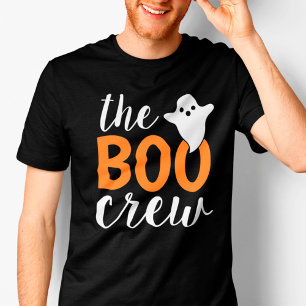T-shirt L'équipage Boo Orange Fantôme Hommes Halloween