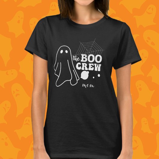 T-shirt L'équipage Boo White Halloween Famille Matching Ma