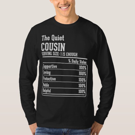 T-shirt L'équipage de Cousin Faits nutritionnels Le Cousin (Devant)