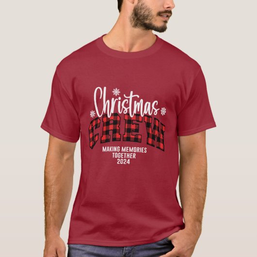 T-shirt L'équipage de Noël fait des souvenirs 2024 (Devant)