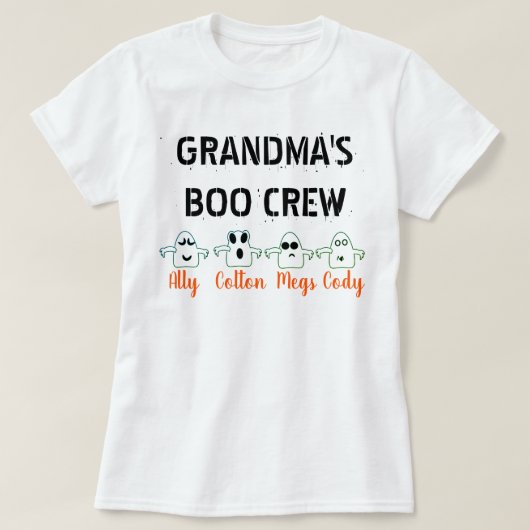 T-shirt L'équipage du Boo de grand-mère (Design devant)