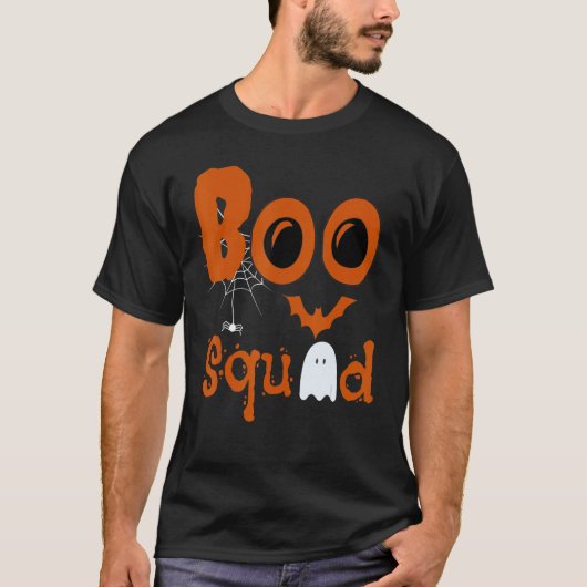 T-shirt L'équipe Boo Halloween Ghost Trick Treat Squad (Devant)