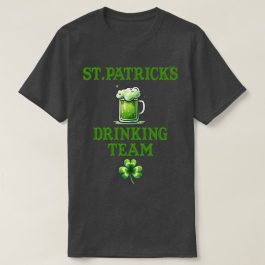 T-shirt L'équipe de boisson de St. Patrick (Design devant)