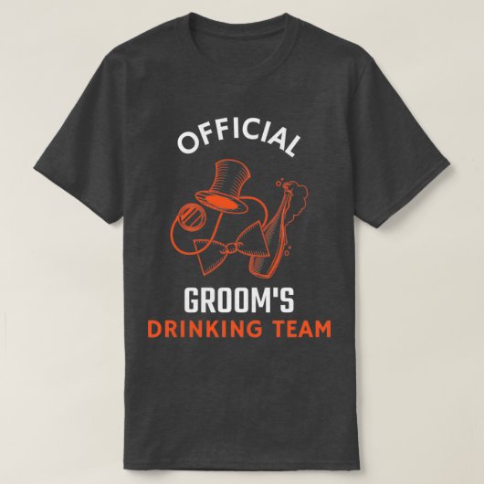 T-shirt L'équipe de boisson du marié 2 (Design devant)