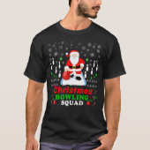 T-shirt L'équipe de bowling du Père Noël de Noël (Devant)