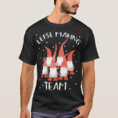 T-shirt L'équipe de gauche Dieu Jul Gnome Tomte Xmas Père  (Devant)