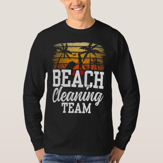 T-shirt L'Équipe De Nettoyage De Plage Plages Nettoyer La  (Devant)