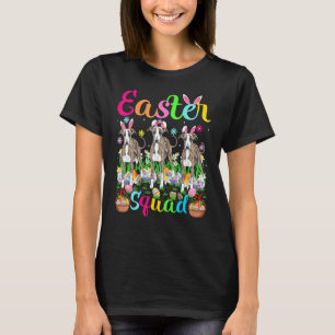 T-shirt L'équipe de Pâques Lapin Oreille Greyhound Italien