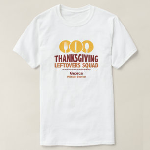 T-shirt L'équipe des restes de Thanksgiving