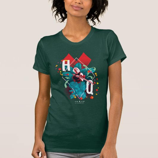 T-shirt L'équipe du suicide | Harley Quinn Floral Diamond (Devant)