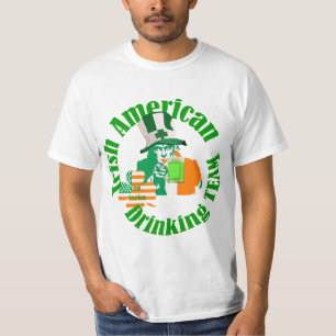 T-shirt L'équipe irlandaise américaine de boisson, St Patr