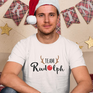 T-shirt L'équipe Rudolph - Motif de Noël à assortir en fam