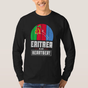 T-shirt L'Erythrée est mon coeur Love L'Erythrée Carte du