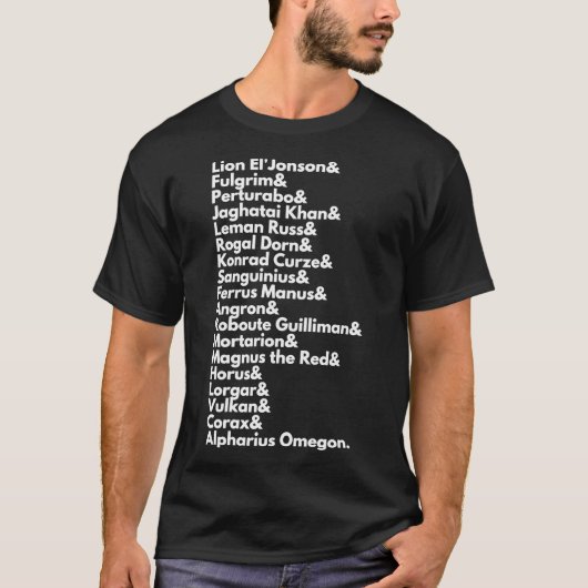 T-shirt Les 20 Primarchs - Empereurs Sons 40k Print Classi (Devant)