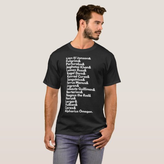T-shirt Les 20 Primarchs - Empereurs Sons 40k Print Classi (Devant entier)