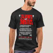 T-shirt Les 3 lois de la zombitique (Devant)