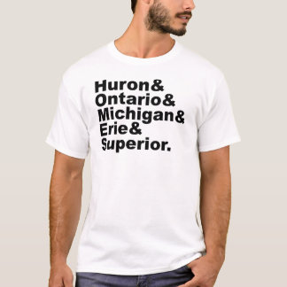 T-shirt Les 5 Great Lakes | Huron Ontario Michigan Erie
