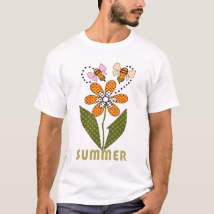 T-shirt les abeilles aiment l'été et moi aussi