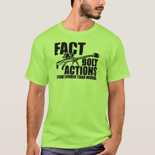 T-shirt Les actions de boulon parlent plus fort que des (Devant)