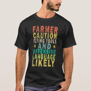 T-shirt Les Agriculteurs Prudent Outils De Vol Et Langue O
