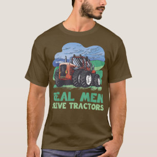 T-shirt Les agriculteurs vrais hommes conduisent des tract