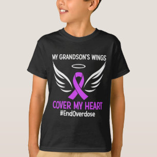 T-shirt Les ailes de mon petit-fils couvrent mon coeur Rub