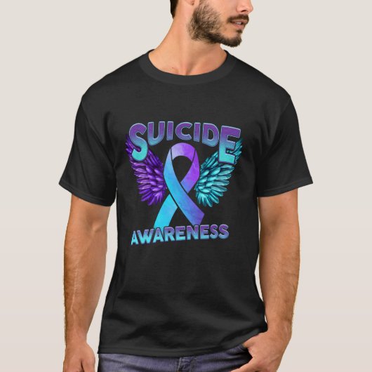 T-shirt Les Ailes De Sensibilisation Au Suicide Et Le Suic (Devant)
