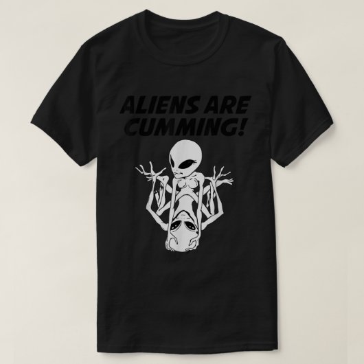 T-shirt Les Aliens Cumulent Drôle Squelette (Design devant)