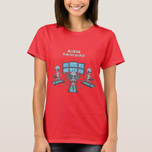 T-shirt Les aliens dirigent le monde (Devant)